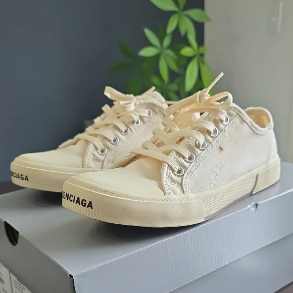 Balenciaga Beige Canvas Sneakers - Picture 2 of 10